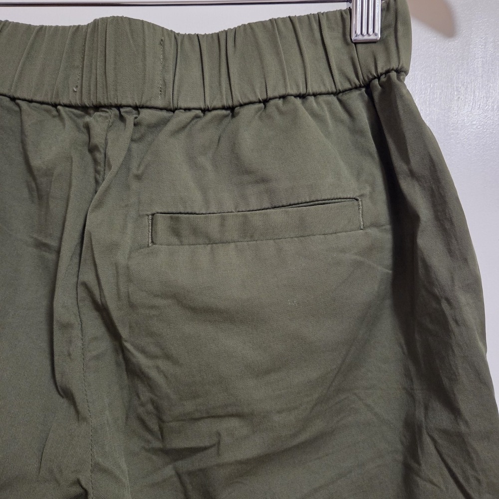 Everlane Womens Olive Green Organic Cotton Pull On Shorts Elastic Waist Casual - Picture 7 of 7